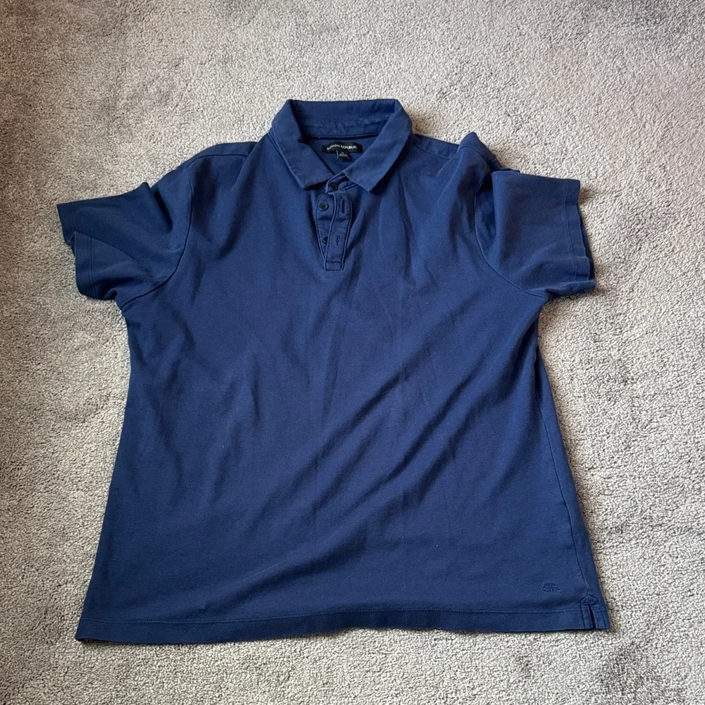 Banana Republic Navy Polo Shirt SIZE XL Classic Fit Short Sleeve